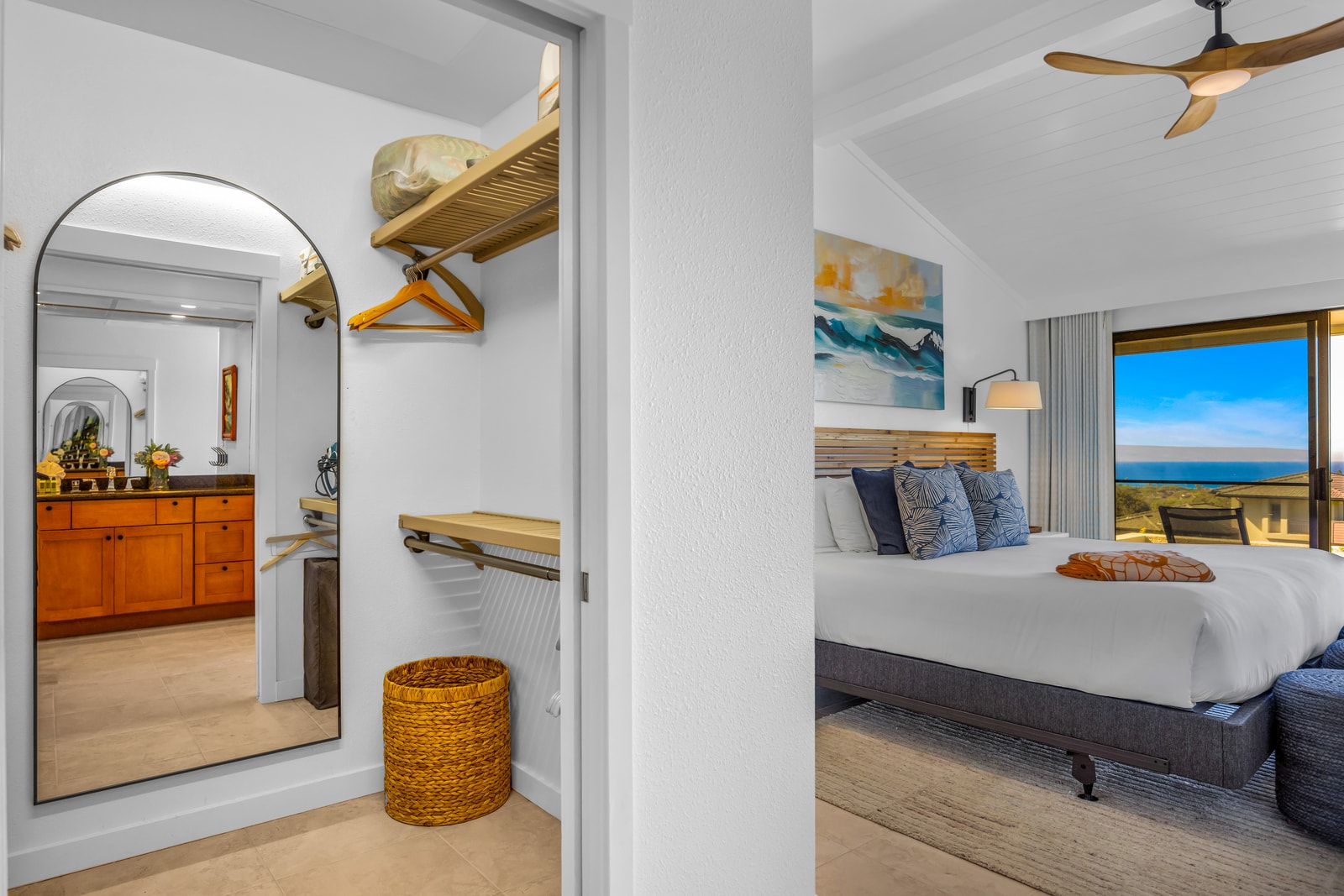 An open entry leads from the primary bedroom into the ensuite bath area. KGV-24P7