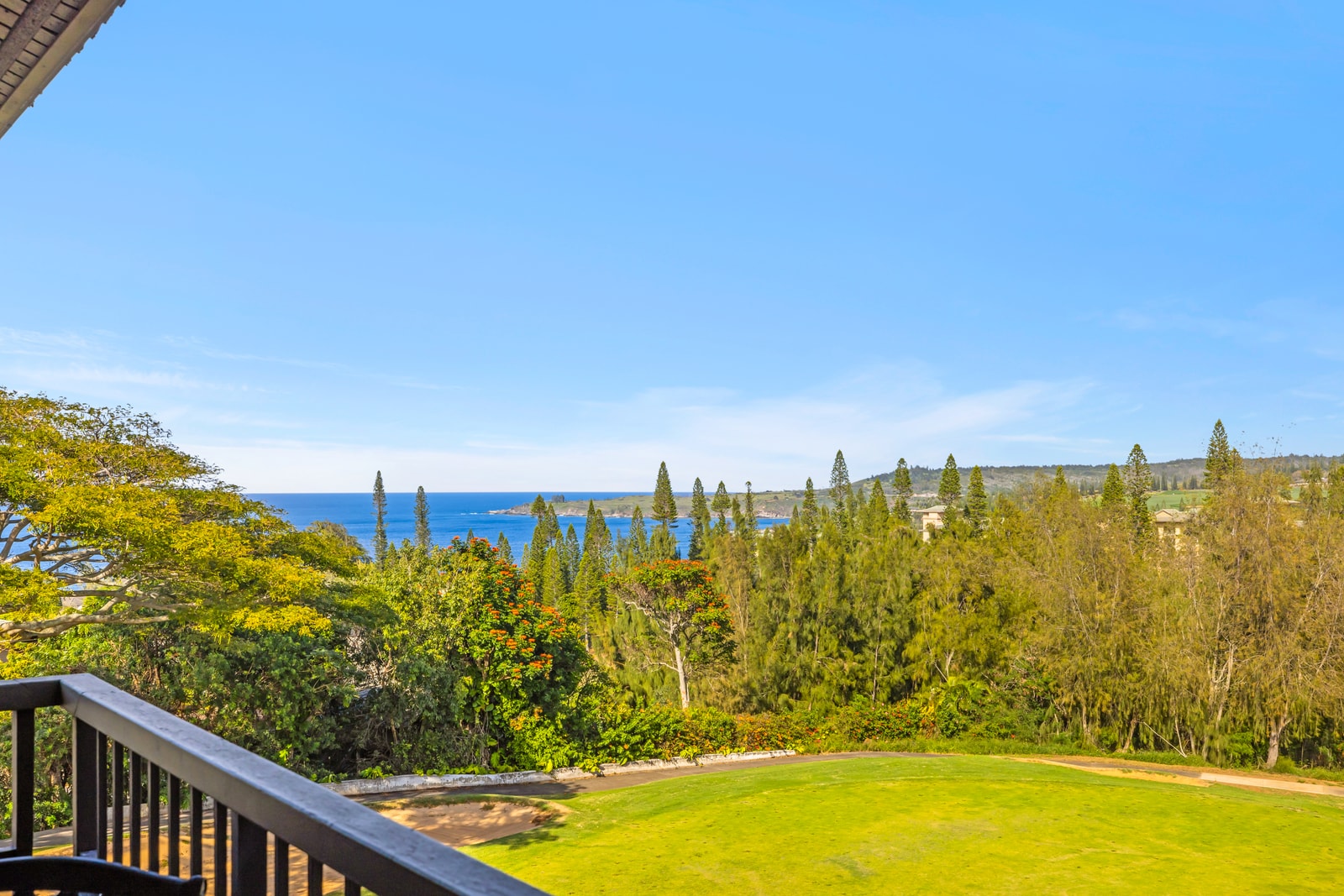 Enjoy peaceful golf course and ocean views from your lanai