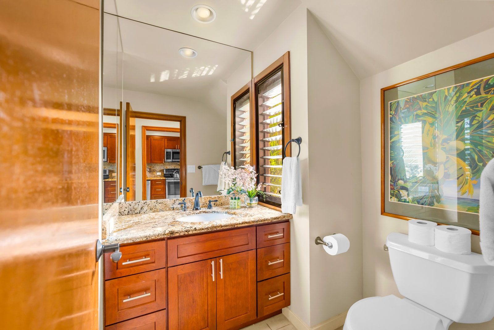 Welcoming guest bedroom with warm coastal touches