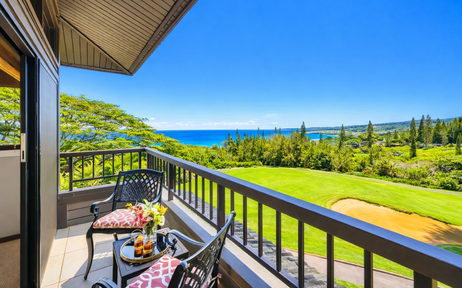 Stunning ocean and fairway views from the lanai