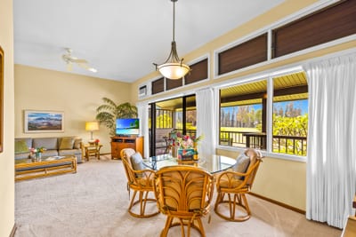 Share meals indoors or step outside to dine with island air and resort scenery.