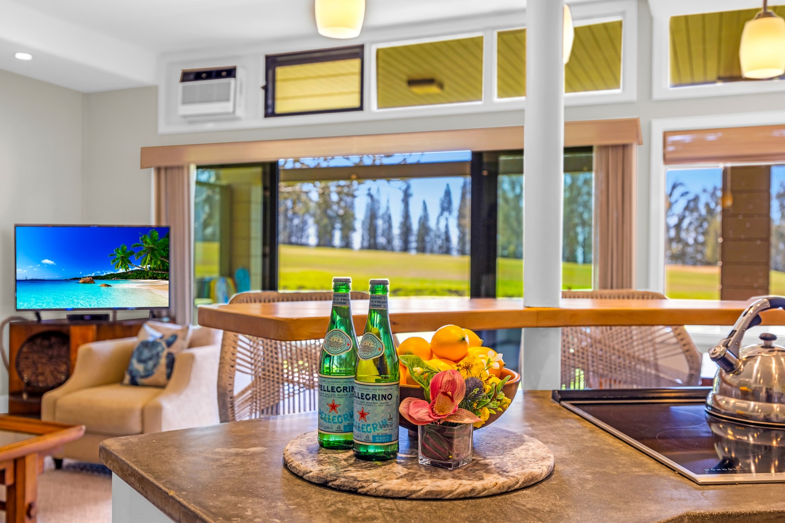 Prepare meals in a chef inspired kitchen with ample space