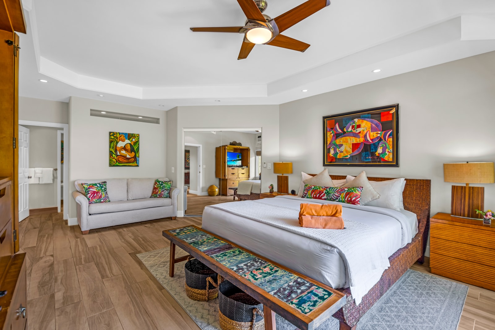 Spacious primary suite designed for restful nights