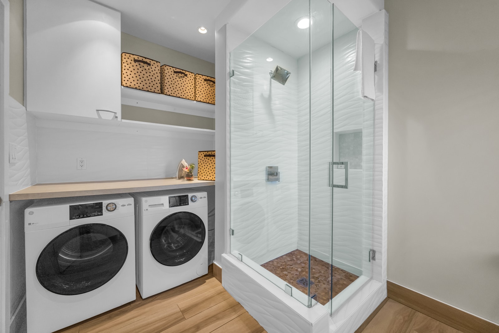 Convenient in unit laundry for effortless extended stays