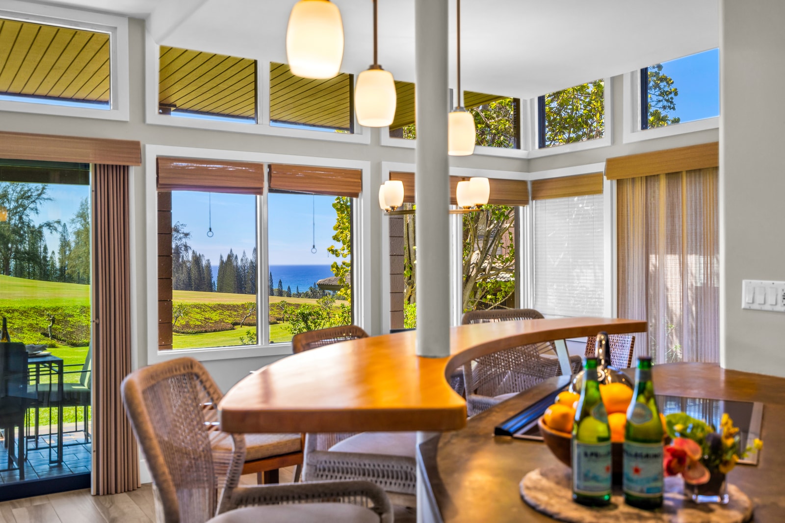 Cook and gather in a bright kitchen filled with island light