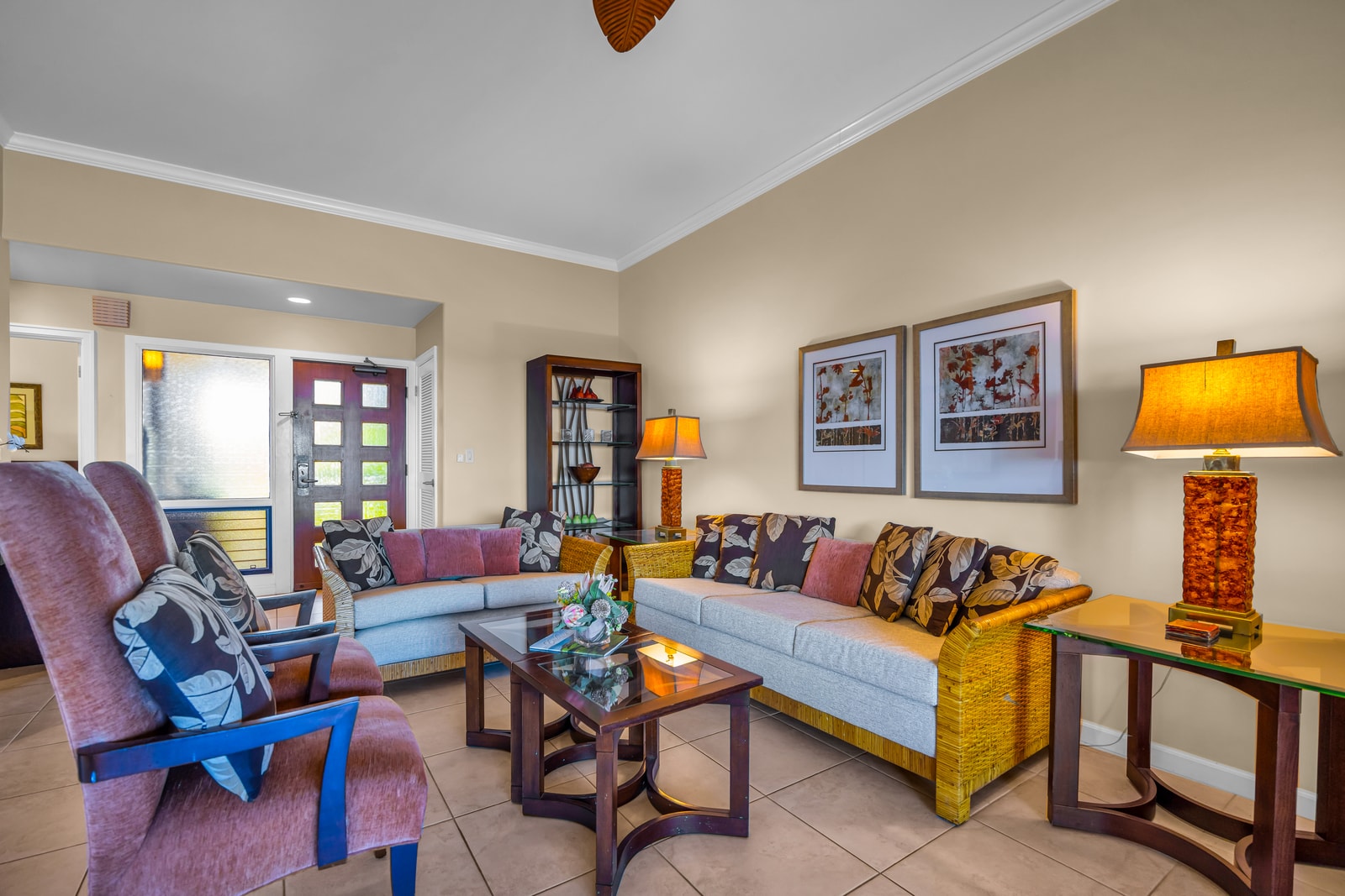 After a beach day, kick back in the cool comfort of your spacious, central living space.