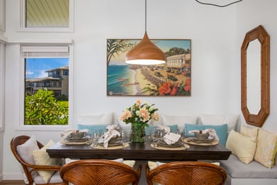 Dine with a view that dreams are made of—where ocean breezes meet fresh blooms and rattan charm for soulful feasts KRV-2823
