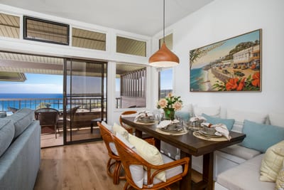 This cozy corner isn’t just for meals—it’s where sunrise stories, sea breezes, and tropical laughter are shared KRV-2823