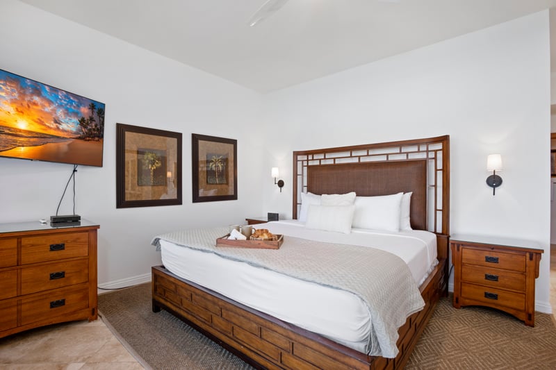 Relax in tropical comfort with elegant decor and cozy ambiance.