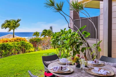 Shaded lanai for outdoor dining KRV-311