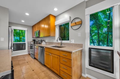Fully equipped kitchen with wood cabinetry KRV-311