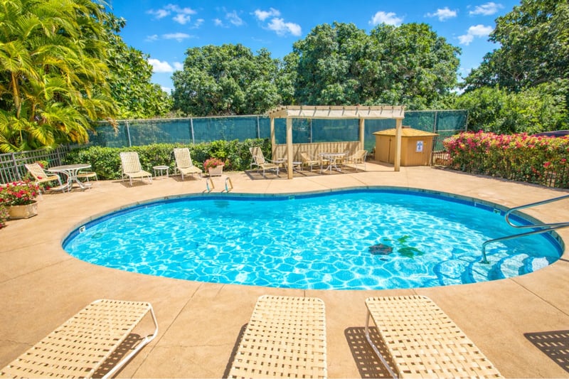 Cool off in your oceanfront community pool, surrounded by tropical landscaping and just steps from the shoreline.
