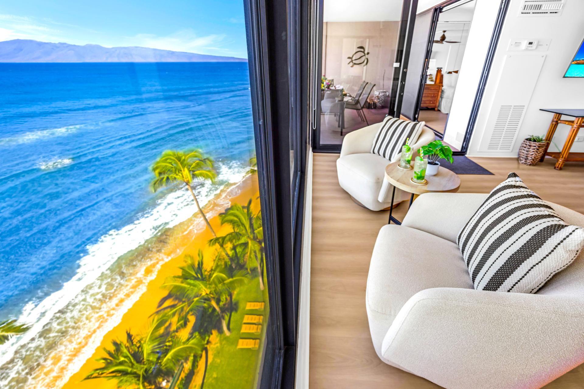 Enjoy a bright, open living space that flows to the view, perfect for streaming a movie between adventures.