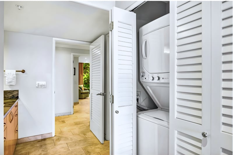 Pack light. Your in-unit washer and dryer make it easy to keep beachwear clean.