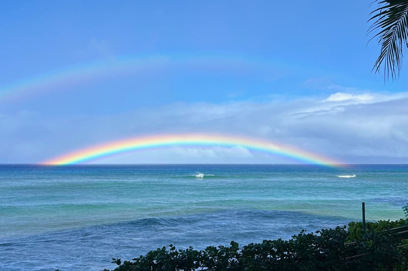 Rainbow views from your private lanai, directly off of the Master Suite.