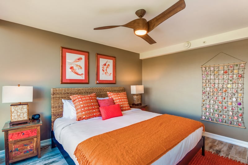 From your pillow-top perch, watch clouds drift over the hills while your room beams with bold color and boutique charm