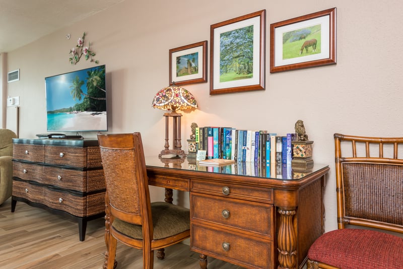 Desk area - IF you chose to check emails while on vacation