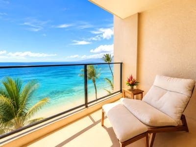Relax on your private lanai just steps above the shoreline