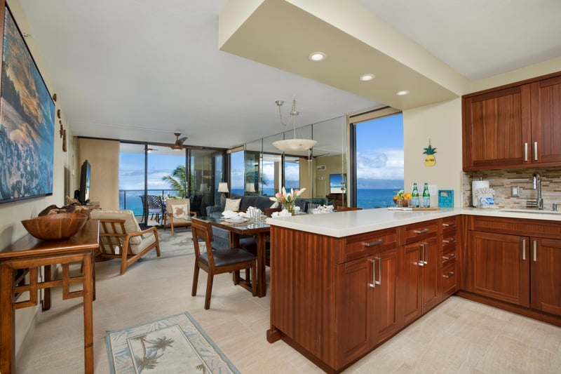 A space where granite meets the sea breeze, this kitchen becomes both a workshop of flavors and a gallery of coastal grace MAH-611