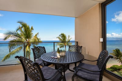 Dine al fresco as the sun melts into the sea—your lanai sanctuary invites you to savor every golden hour moment