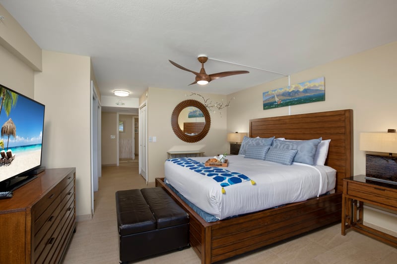 Wrapped in crisp linens and kissed by natural light, this peaceful bedroom is a symphony of sky, sea, and slow mornings done right MAH-611