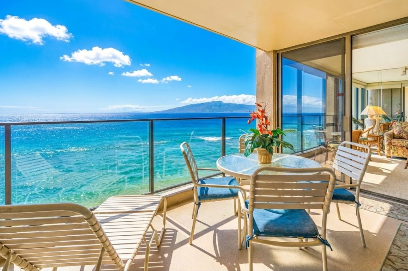 A sunny balcony perfect for morning starts and evening wind downs