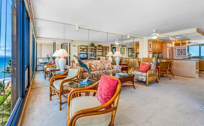 Settle into an open living room filled with natural light