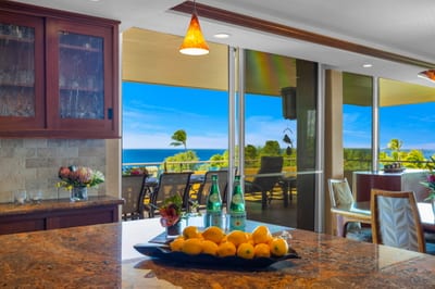 Cook and gather easily with this open-plan kitchen and adjacent dining space.