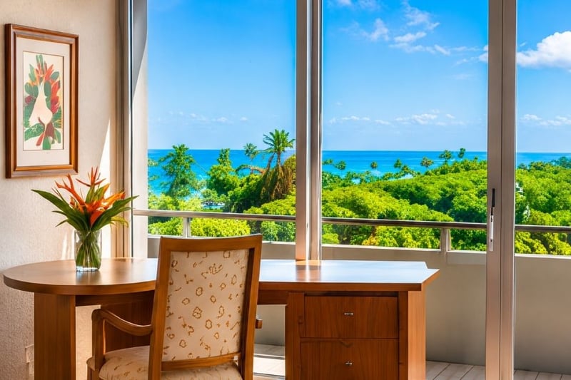 Gorgeous views from your private desk - perfect for those that work remotely!