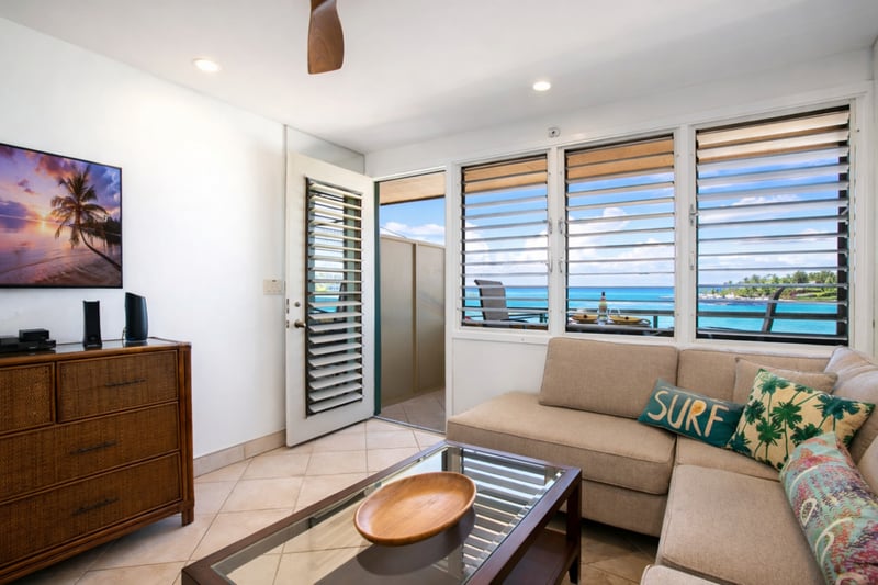 Relax in style after a day in the sun; comfort meets coastal elegance.