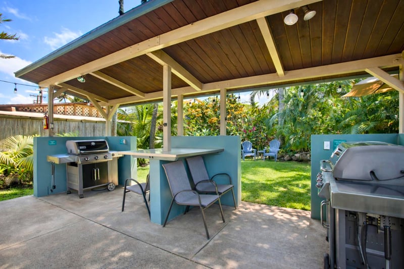 Community grilling area—perfect for a sunset cookout.