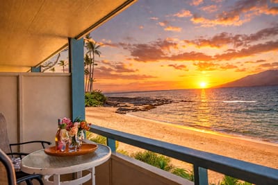 Golden hour perfection—enjoy breathtaking sunset views right from your private lanai.