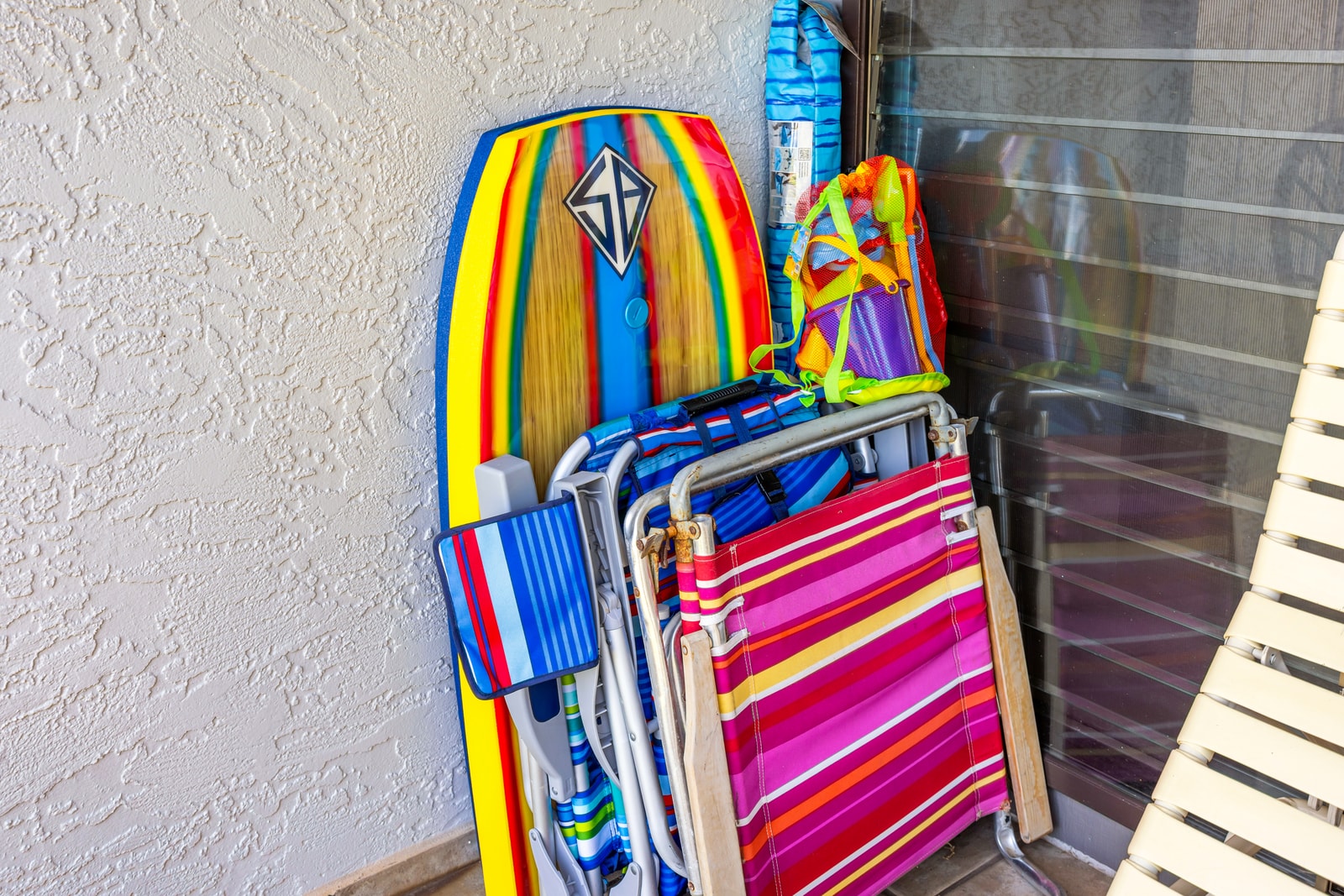 Beach gear is located on the lanai that makes enjoying beach days effortless NAP-A24