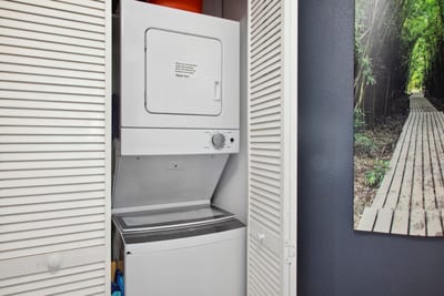Family-friendly convenience—wash and dry essentials without stepping outside your home-away-from-home