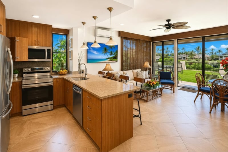 Cook your favorite meals while staying connected to the open living area