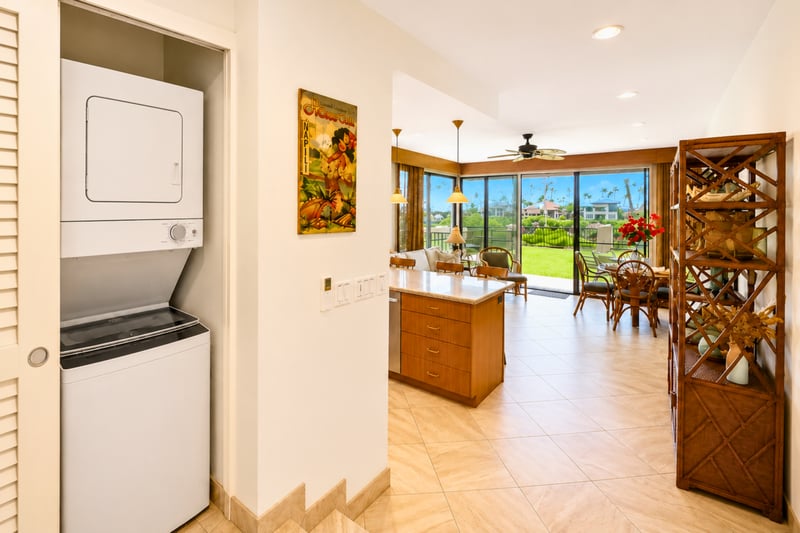 In residence washer and dryer make longer stays even more convenient