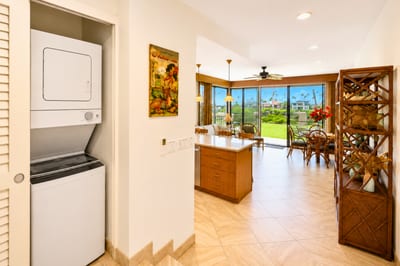 In residence washer and dryer make longer stays even more convenient