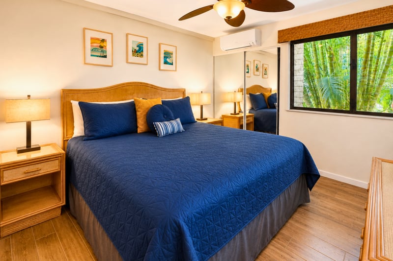 Drift off to sleep in a peaceful bedroom designed for total relaxation