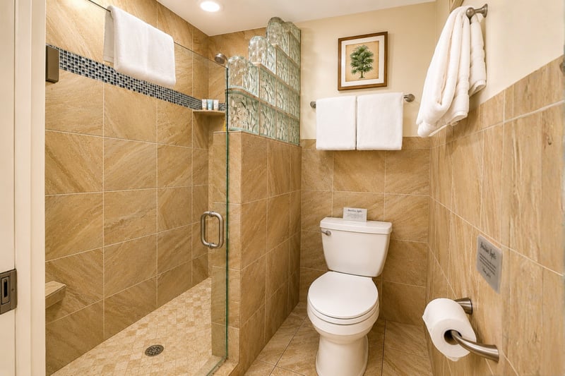 Well maintained bathroom with a clean and comfortable design