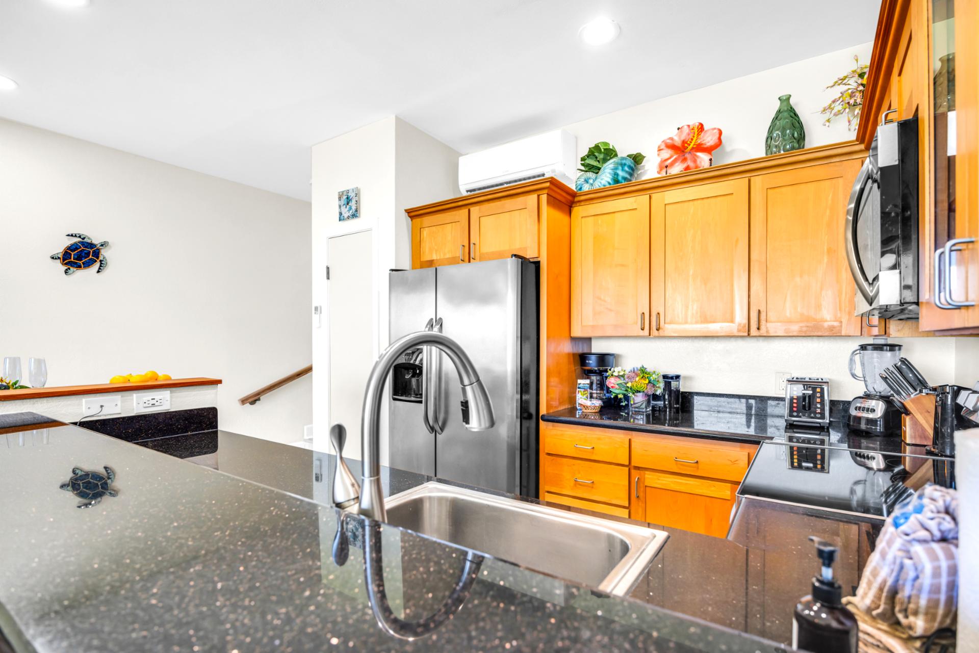 A bright kitchen counter ready for morning coffee NAP-B42