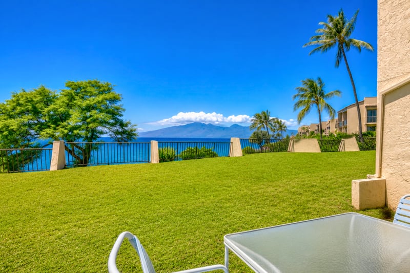 Your private ground-floor lanai. The ultimate spot for morning coffee, afternoon reading, or a sunset cocktail in the warm trade winds.