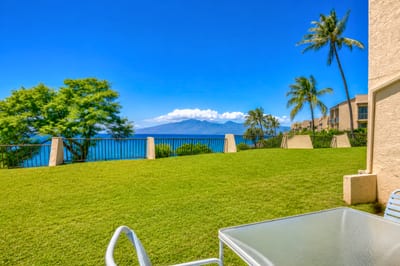 Your private ground-floor lanai. The ultimate spot for morning coffee, afternoon reading, or a sunset cocktail in the warm trade winds.