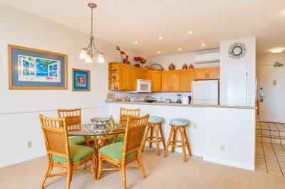 Gather around the dining table for family meals, planning your next day’s adventures, or a fun game night in paradise.
