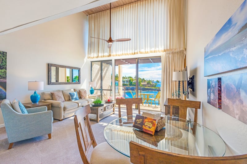 Entry way of living room looking out toward Napili Bay     NAP-C18