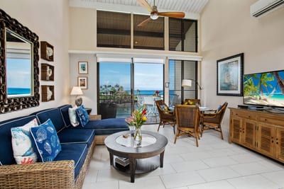 Gorgeous fully remodeled Living & Dining area with high ceilings & ocean views