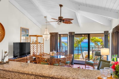 Gorgeous ocean view from the kitchen—so you can enjoy the scenery while preparing meals or drinks. NAP-C37