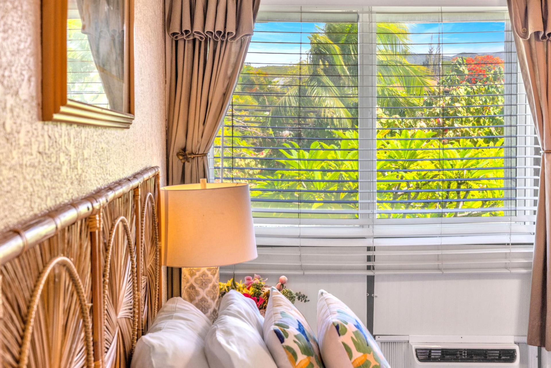 Wake up to lush garden views and gentle island light streaming through the window. NAP-C37