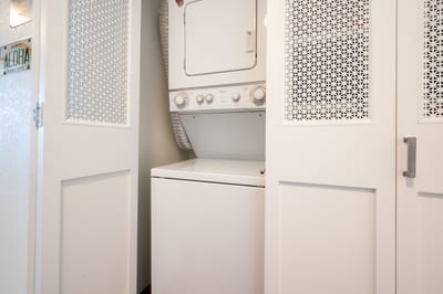 Keep clothes crisp, cozy, and clean with your own sleek laundry stack—right where you need it, when you need it