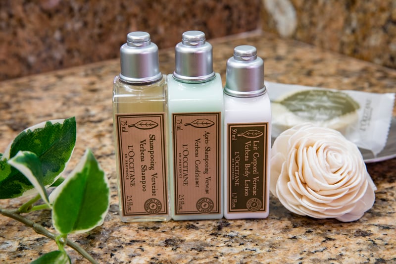 Pamper yourself with premium L’Occitane toiletries—elevating your everyday routine with a touch of Provence