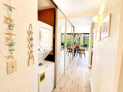 The in-unit washer and dryer add convenience to your Maui vacation
